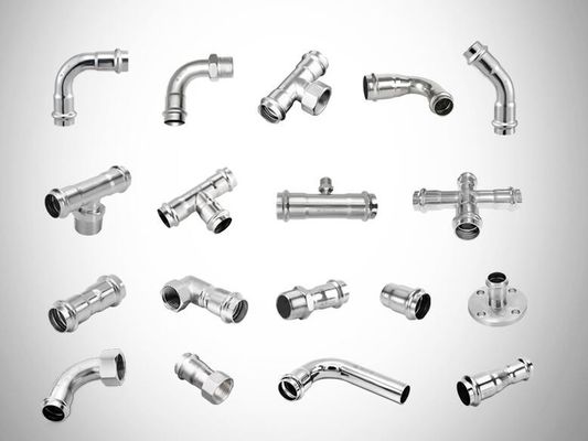 Tipo Type/V encaixes de M do ajuste de imprensa que lustram os encaixes sondando de aço inoxidável