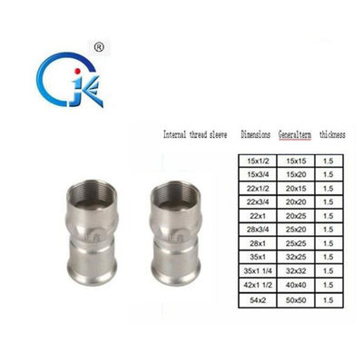 Encaixes de aço inoxidável DN15 da imprensa do encanamento da água - DN54 2 anos de garantia